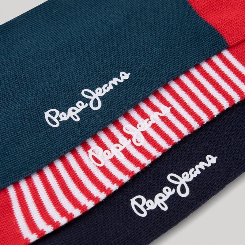 Κάλτσες ψηλές γυναικείες σετ 3pack Green Multi Pepe Jeans