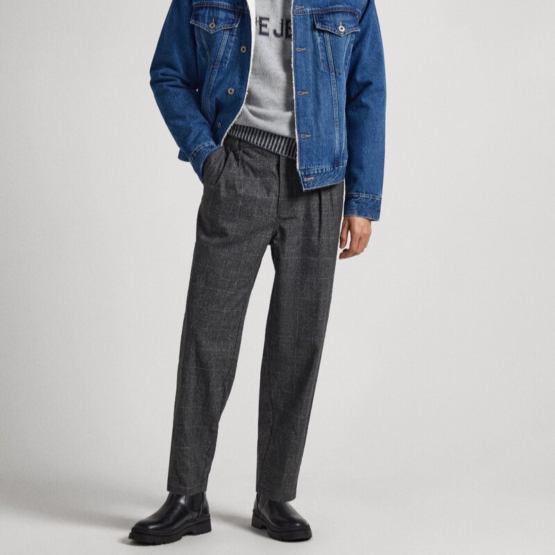 Παντελόνι Checked Harrison Grey Marl Pepe Jeans