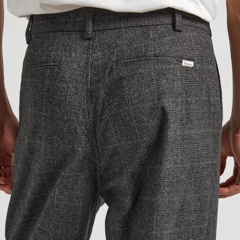 Παντελόνι Checked Harrison Grey Marl Pepe Jeans