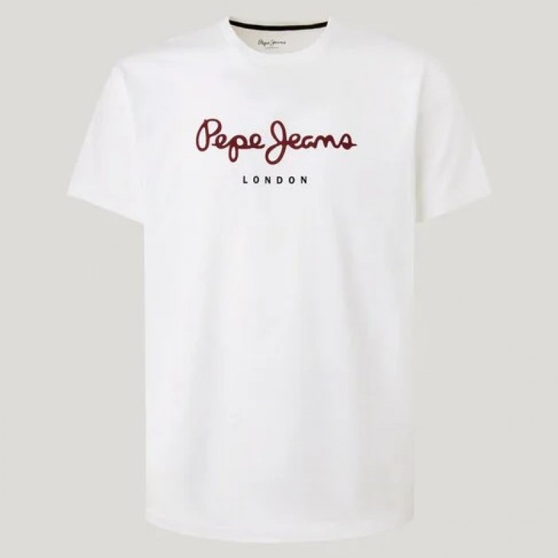 Μπλούζα με κοντό μανίκι Eggo White Pepe Jeans