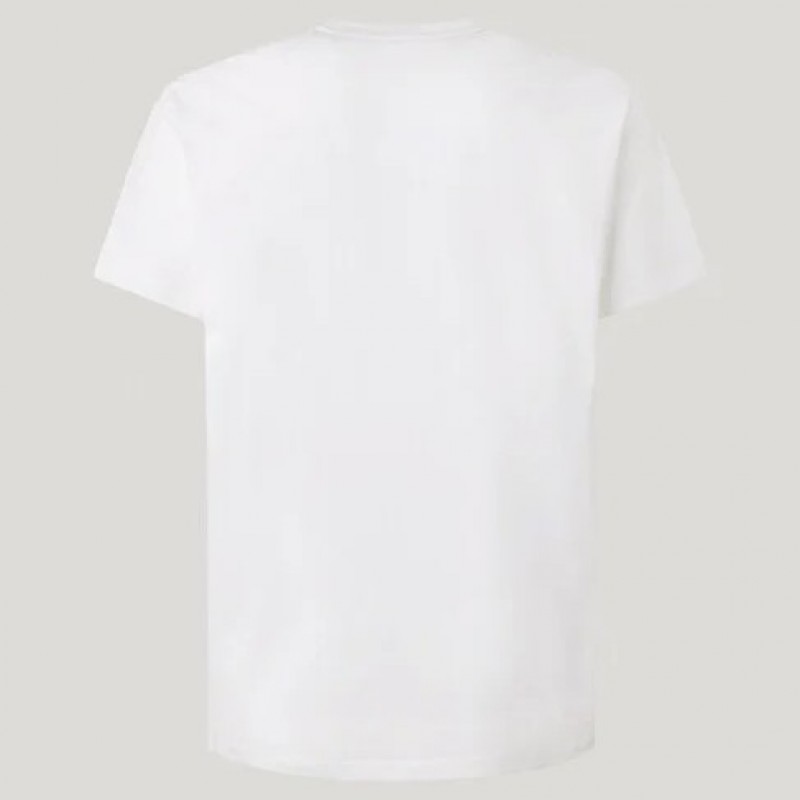 Μπλούζα με κοντό μανίκι Eggo White Pepe Jeans