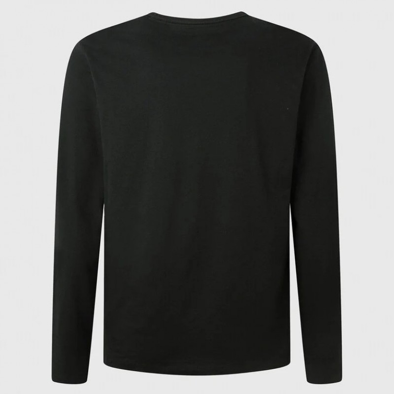 Μπλούζα με μακρύ μανίκι Original Basic Black Pepe Jeans