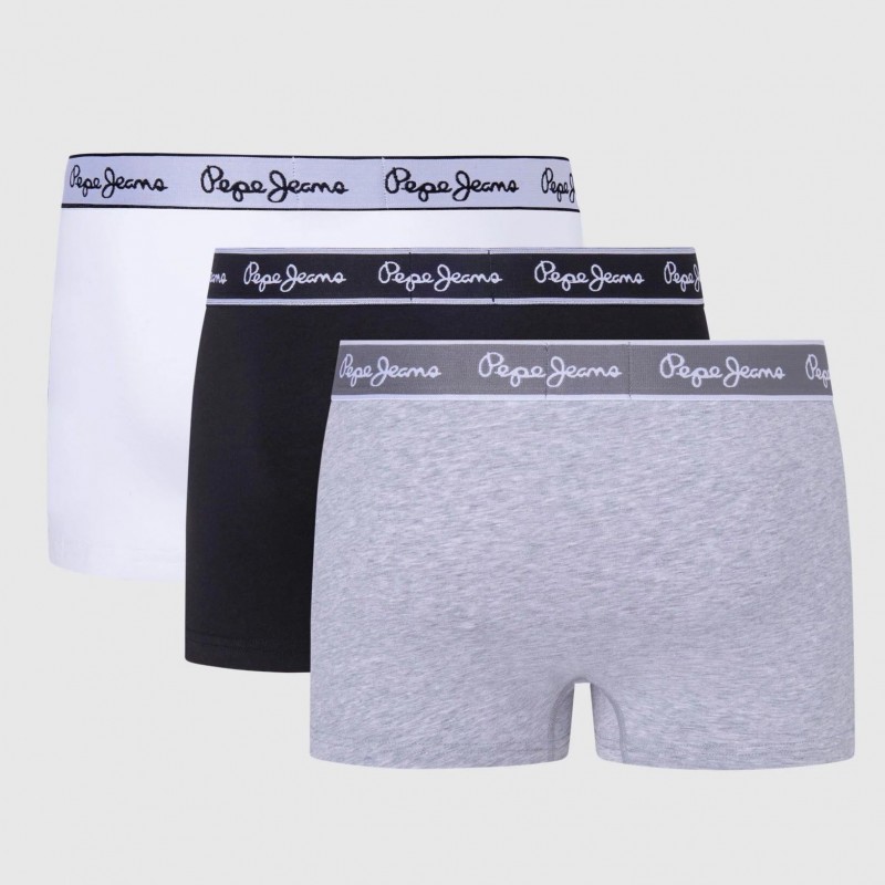 Boxer 3pack Stretchy Cotton Black-Grey-White Pepe Jeans