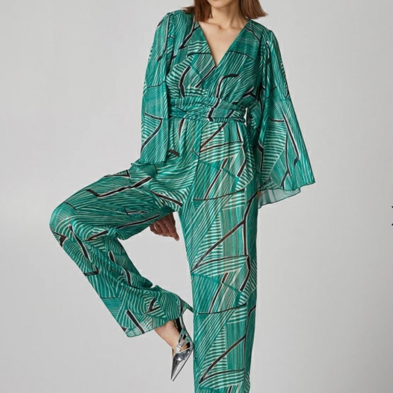Jumpsuit with print and mesh by Lynne