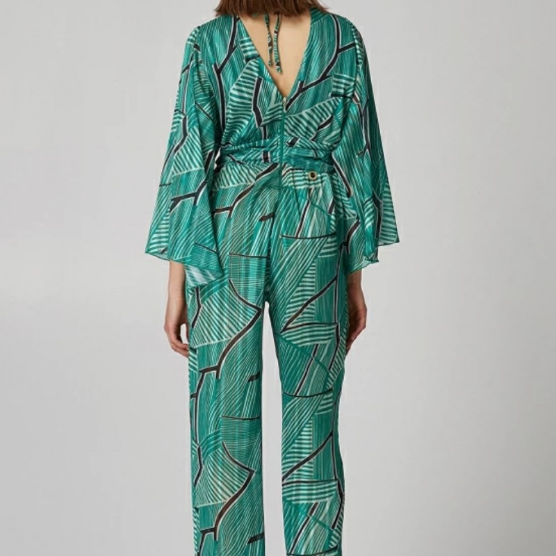 Jumpsuit with print and mesh by Lynne