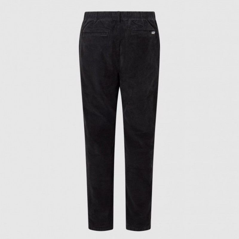 Παντελόνι κοτλέ Taper Regular Keys Washed Black Pepe Jeans