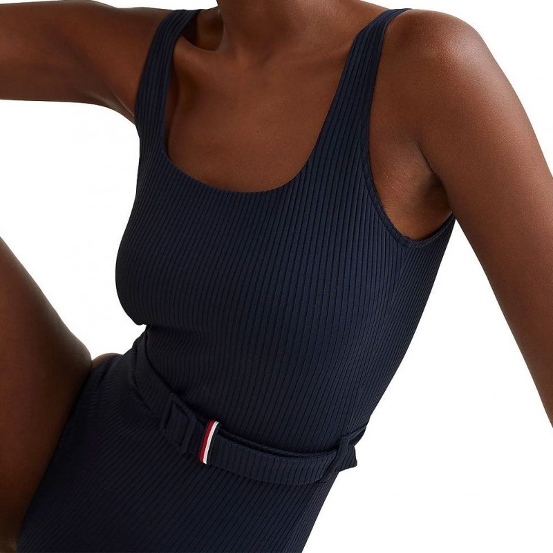 Ολόσωμο Μαγιό Scoop Back rib Desert Sky Tommy Hilfiger