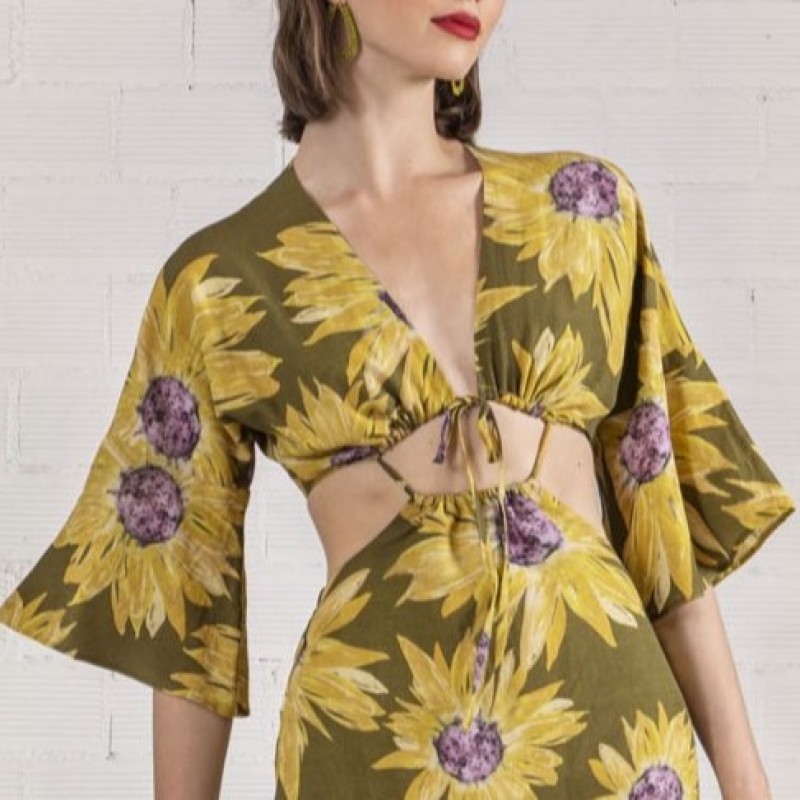 Dress Maxi All over Floral Moutaki 