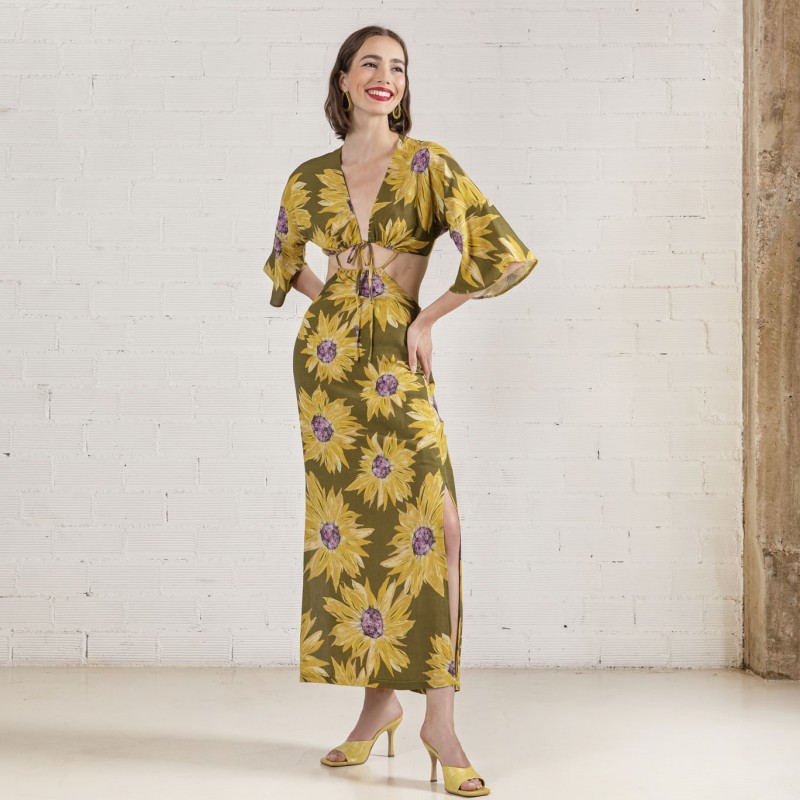 Dress Maxi All over Floral Moutaki 