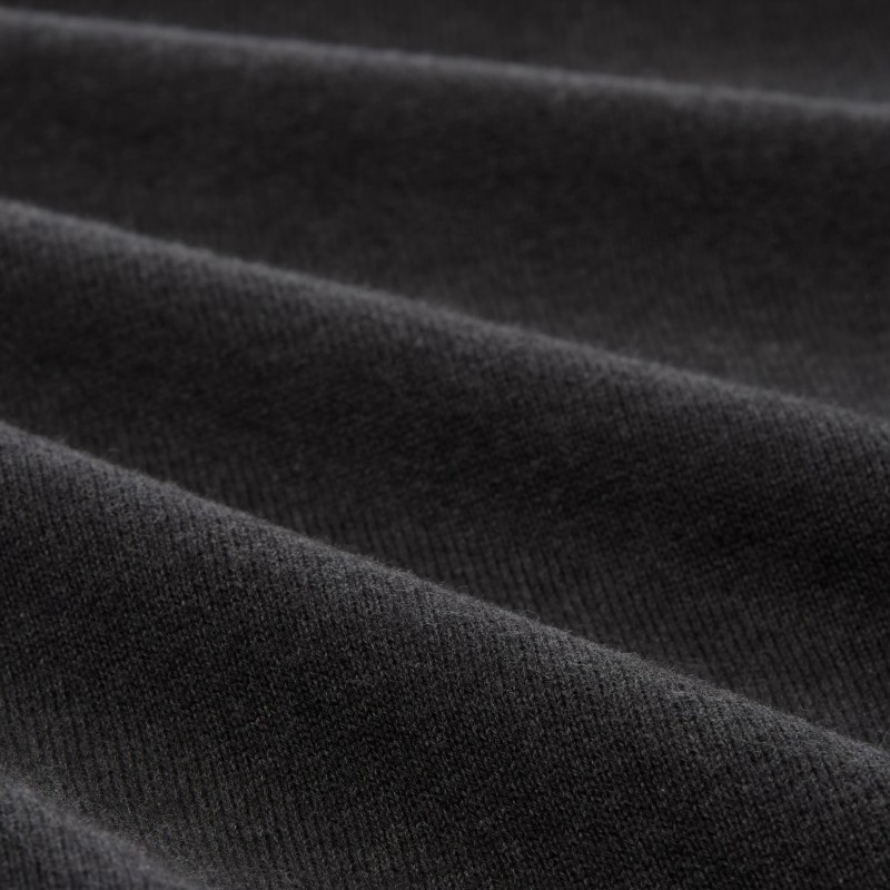 Πλεκτό πουλόβερ Basic Logo Crewneck Black Grey Melange Tom Tailor