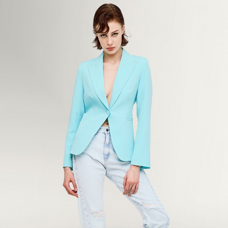 Middle single button jacket Aqua Access