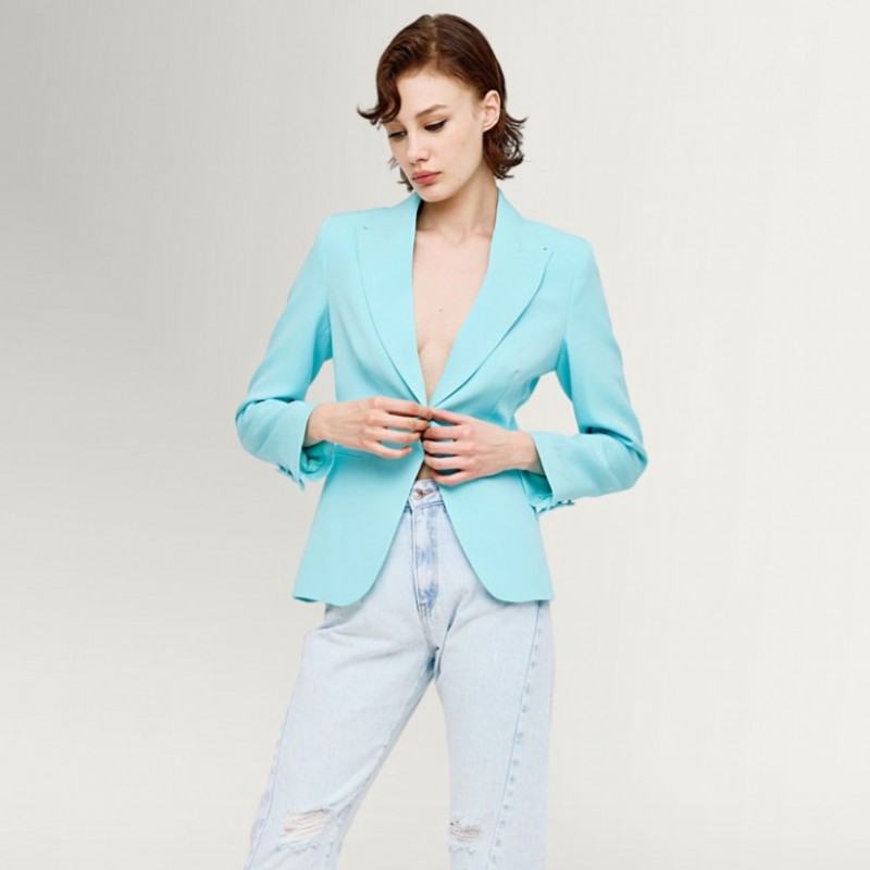 Middle single button jacket Aqua Access