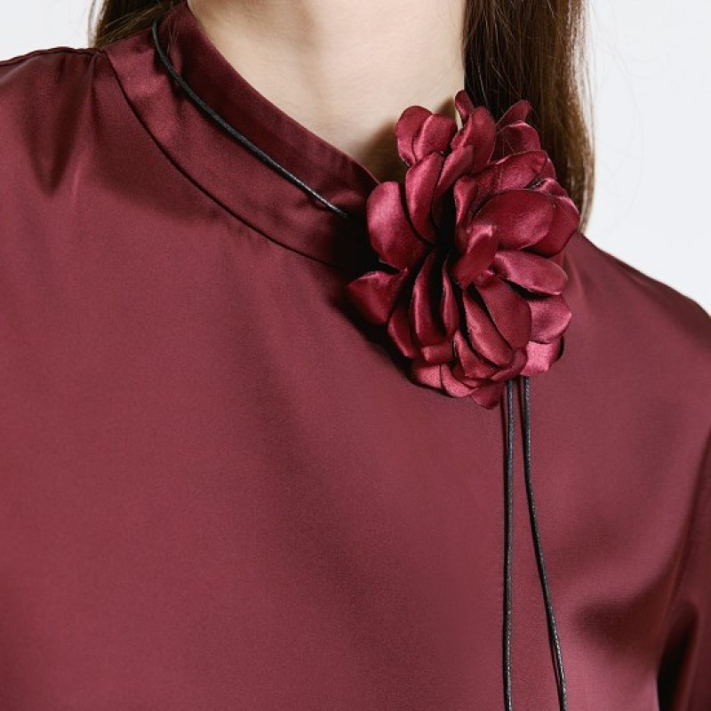 Flower string necklace Bordeaux Access