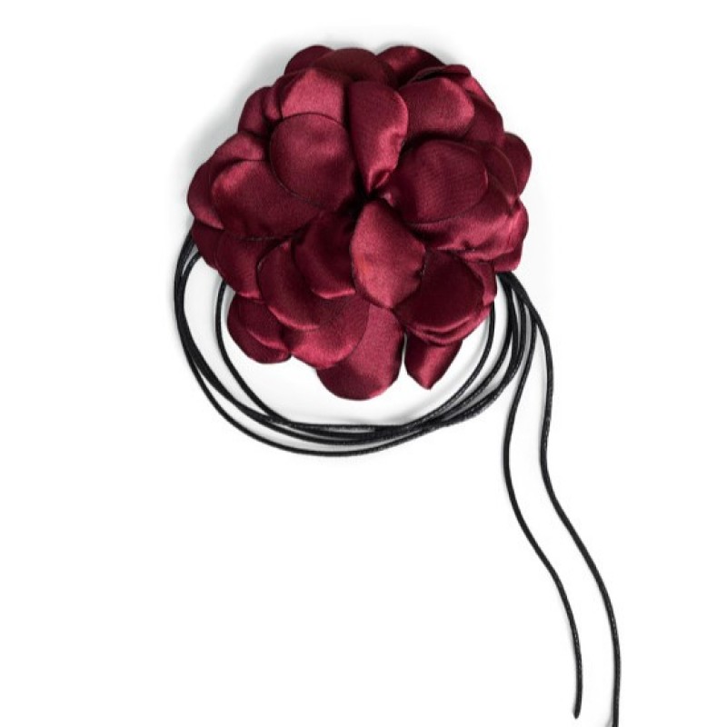 Flower string necklace Bordeaux Access