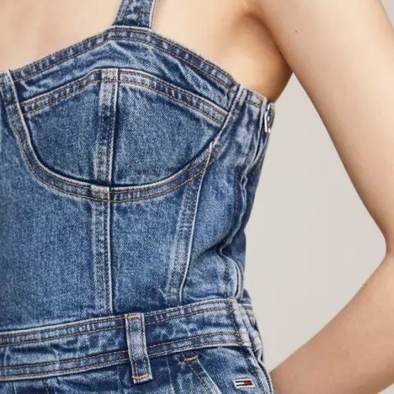 Ολόσωμη φόρμα Bustier AH7134 Denim Medium Tommy Jeans