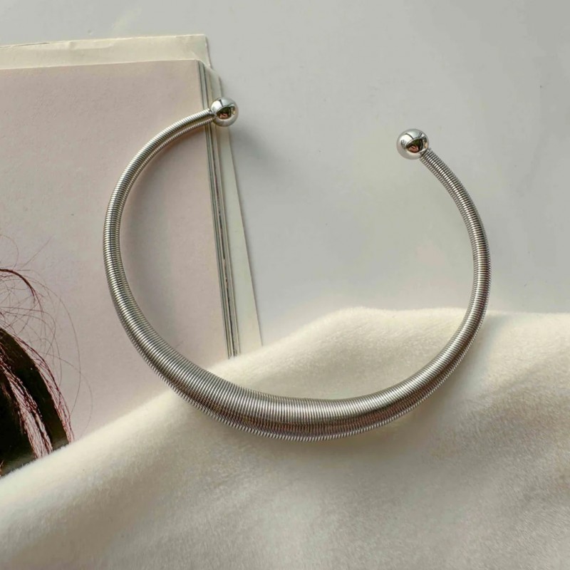 Handcuff bracelet Steel Wire Silver Elephantina