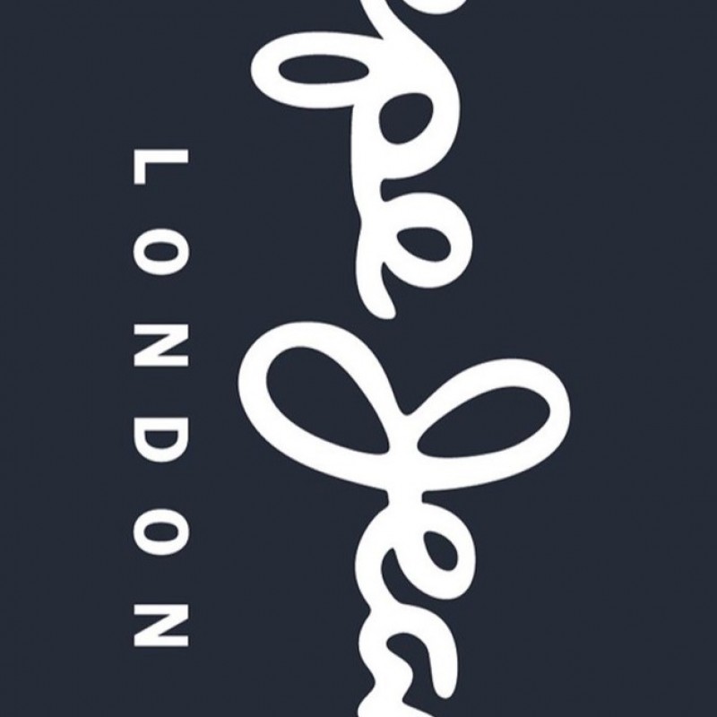 Beach towel Logo print Navy Pepe Jeans