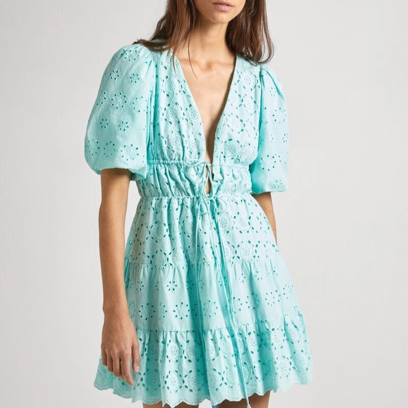 Φόρεμα Mini Delia Aqua Blue Pepe Jeans