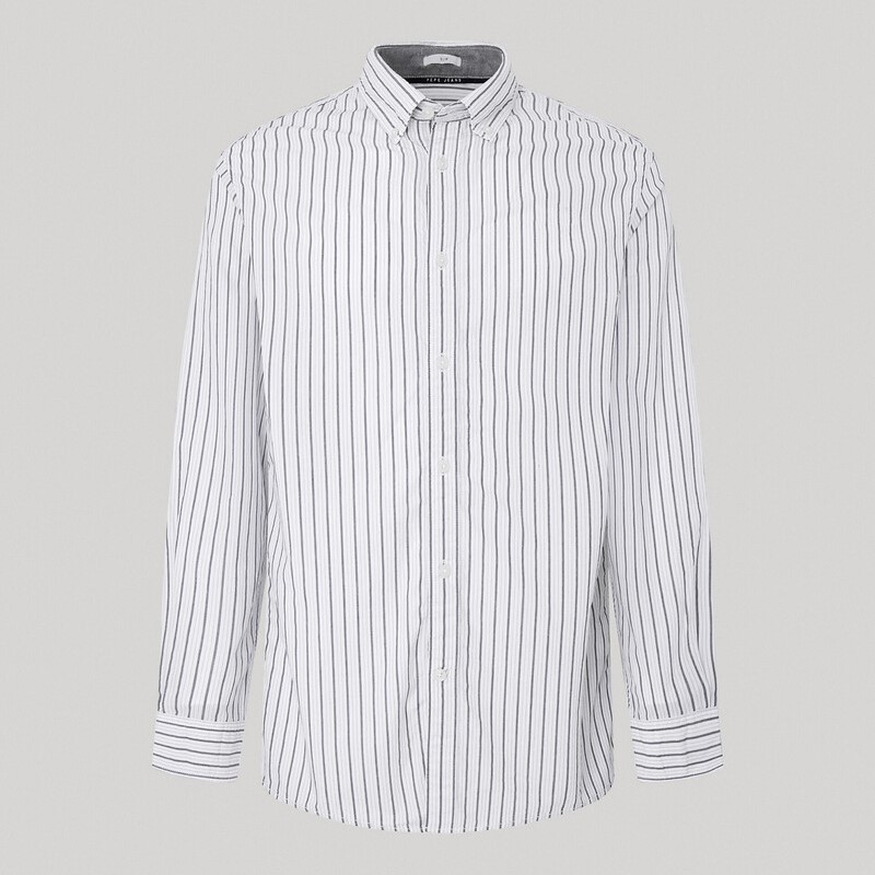 Πουκάμισο Slim Striped Peter White Pepe Jeans