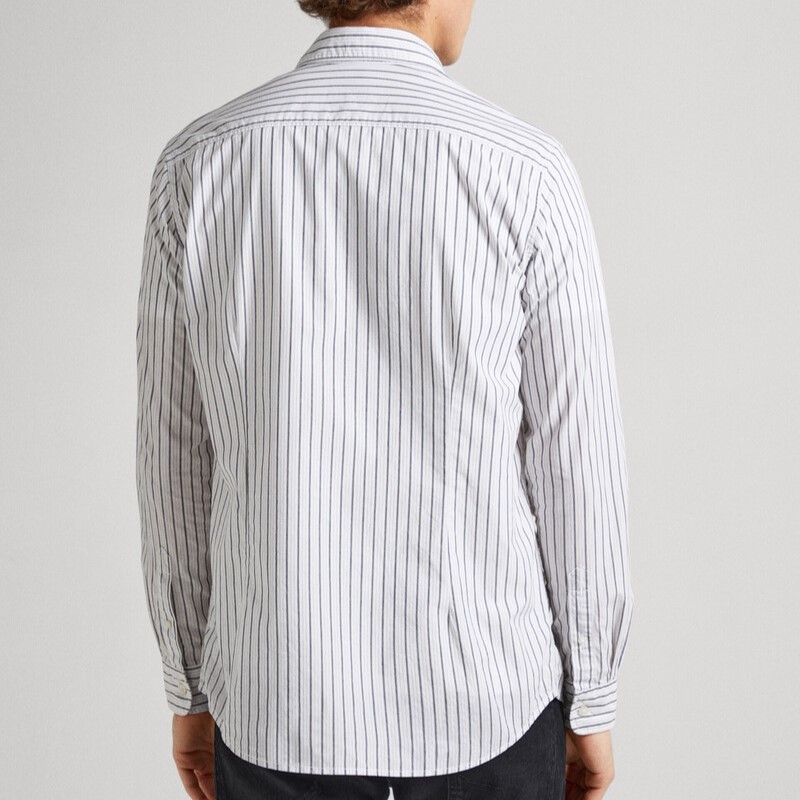 Πουκάμισο Slim Striped Peter White Pepe Jeans