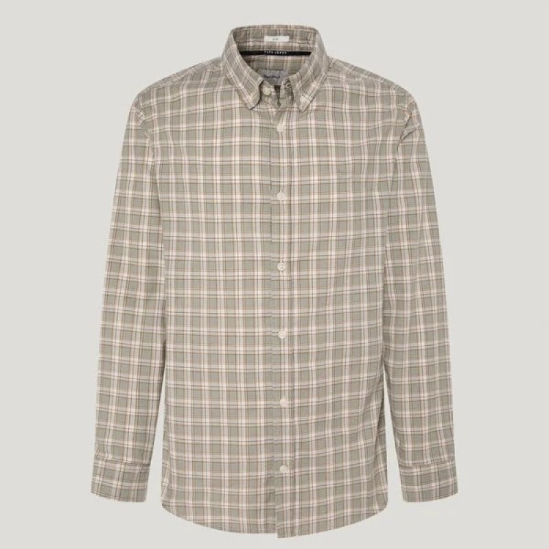Shirt Checked Slim Winter Mint Green Pepe Jeans