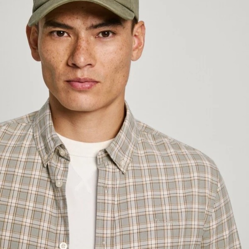 Shirt Checked Slim Winter Mint Green Pepe Jeans