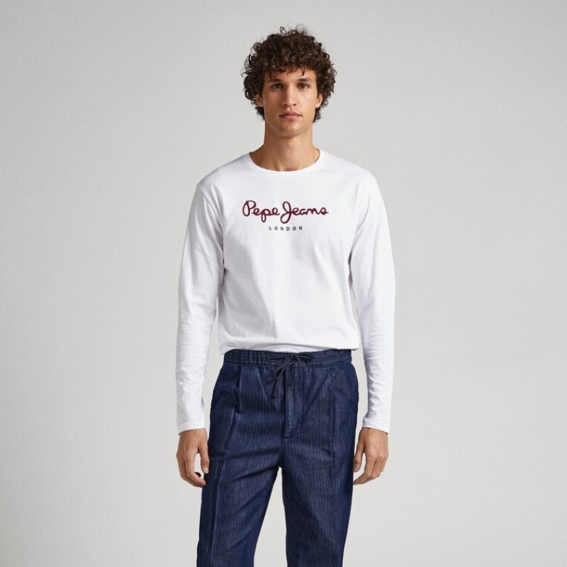 Blouse with long sleeve Eggo Long White Pepe jeans
