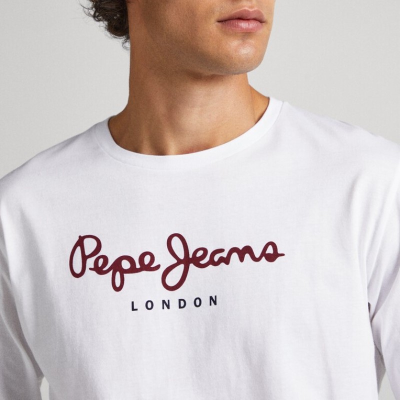 Blouse with long sleeve Eggo Long White Pepe jeans