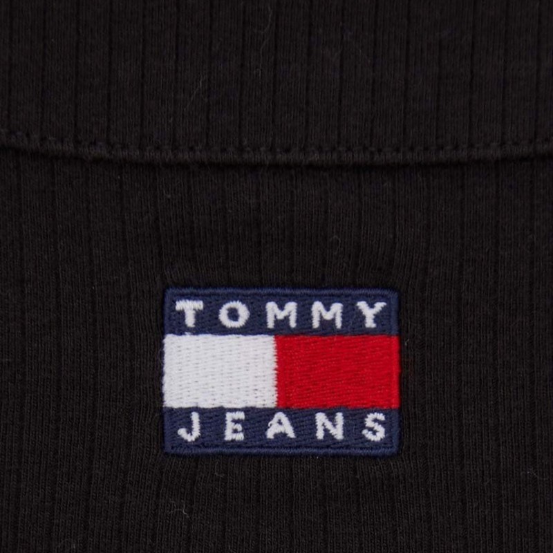 Φόρεμα Mini TJW Badge Rib Bodycon Black Tommy Jeans