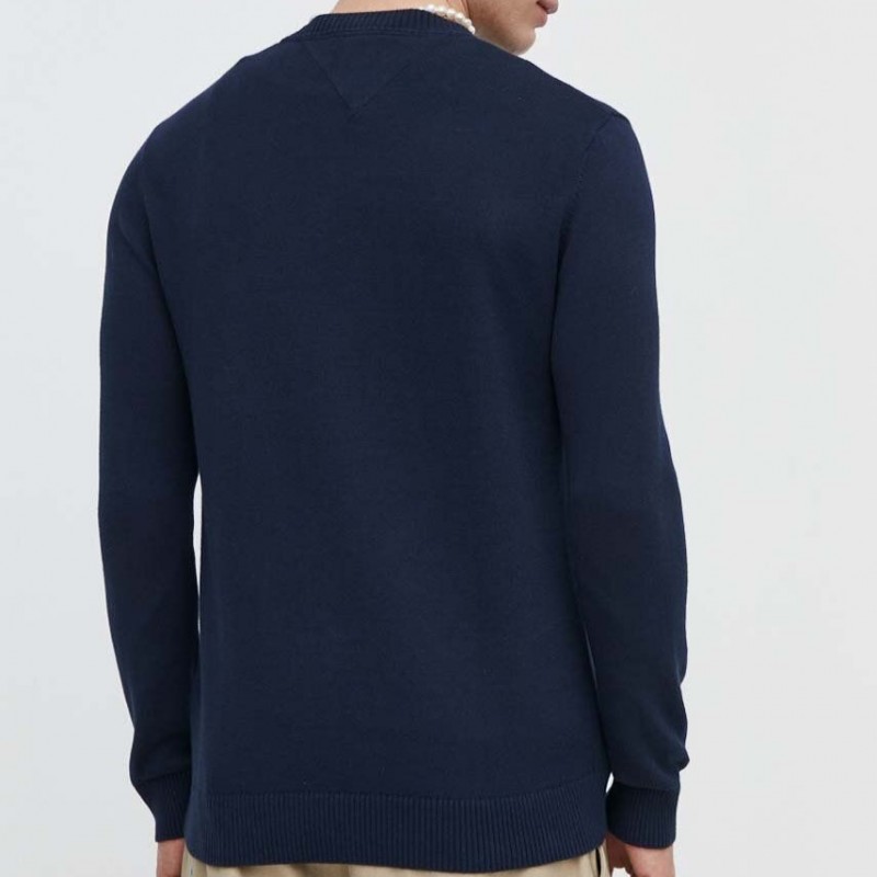 Πουλόβερ ανδρικό TJM Slim Essential Light Dark Night Navy Tommy Jeans