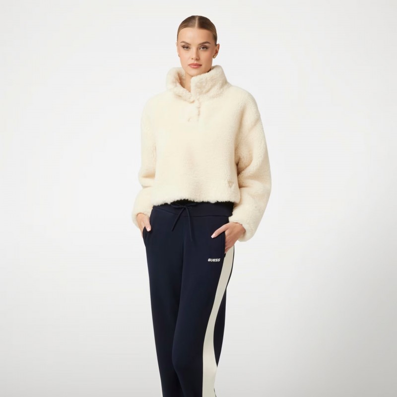  Short jacket-blouse made of synthetic fur Creme Guess