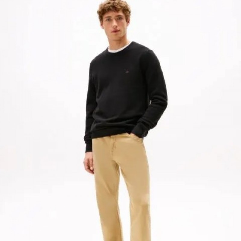 Πουλόβερ ανδρικό TJM Slim Essential Light Black Tommy Jeans