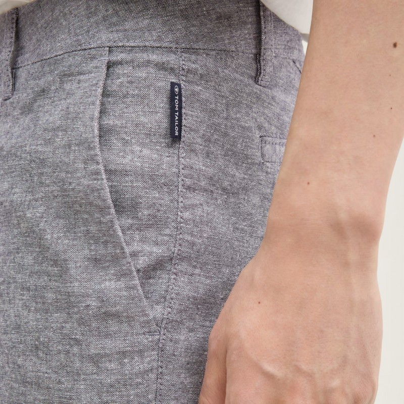 Shorts men linen grey Tom Tailor
