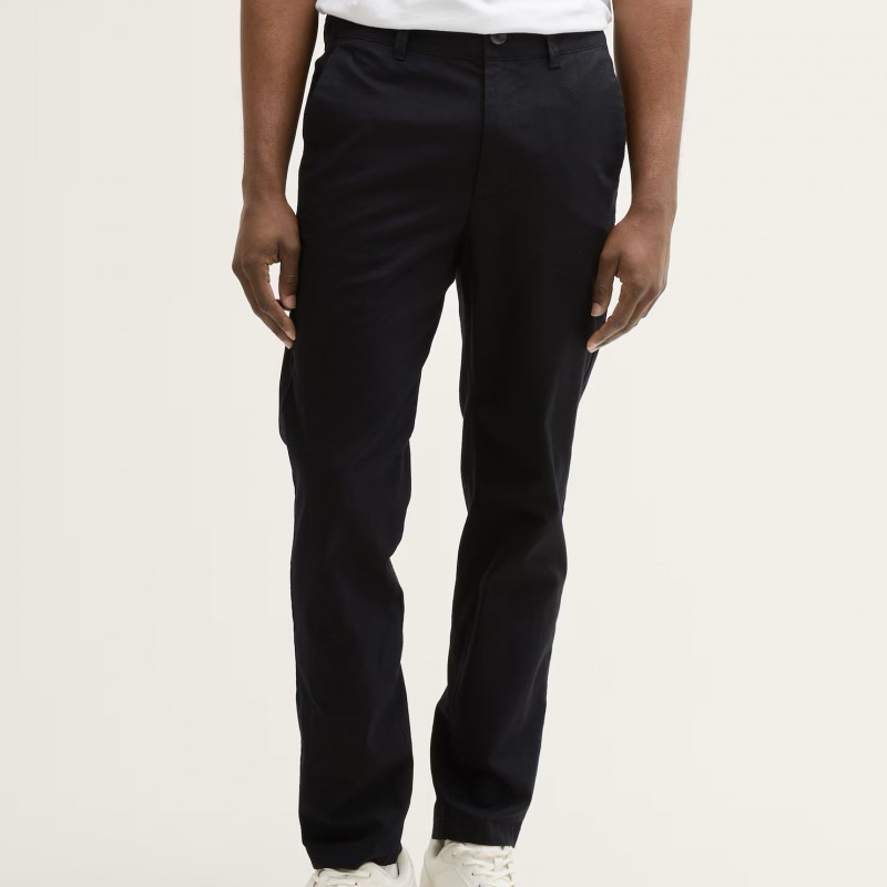 Παντελόνι Chino λινό Black Tom Tailor