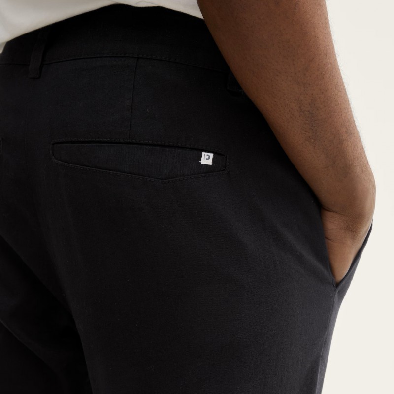 Παντελόνι Chino λινό Black Tom Tailor