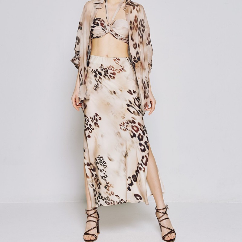 Φούστα Maxi Animal Print Access