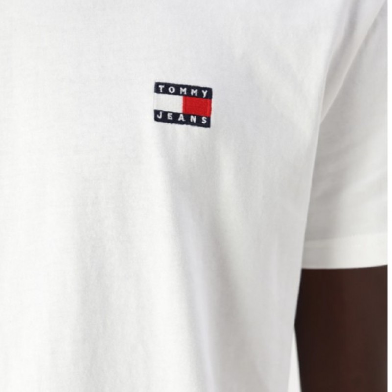 Μπλούζα με κοντό μανίκι badge λευκή Tommy jeans