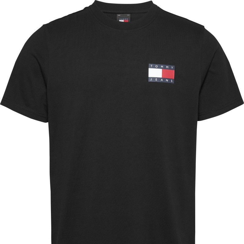 Μπλούζα με κοντό μανίκι TJM slim black Tommy jeans