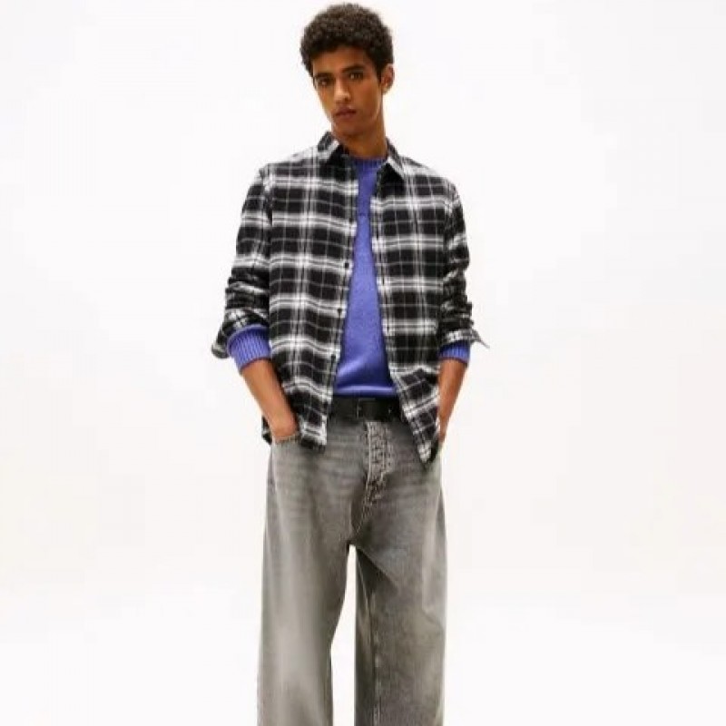 Πουκάμισο καρό Flannel check Black Tommy jeans