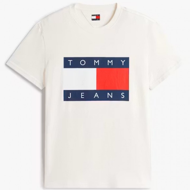 T-shirt TJM Big flag White Tommy jeans