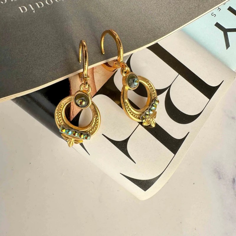 Flurry earrings with zircons Golden Elephantina