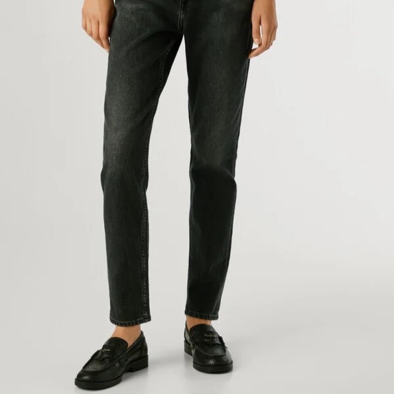 Παντελόνι τζίν high-rise taper fit Violet Black Pepe jeans
