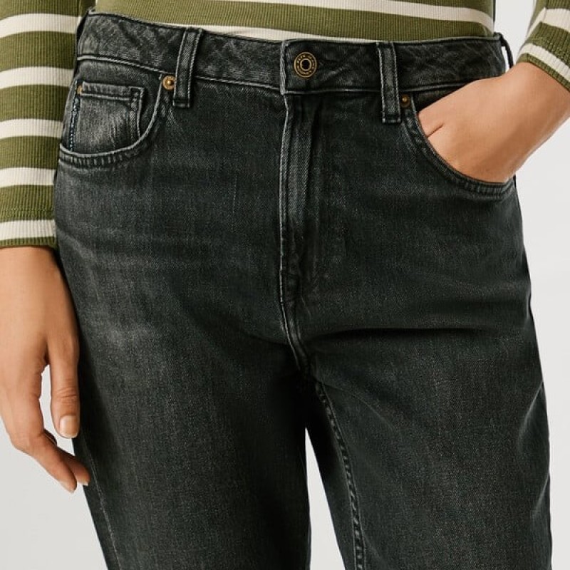 Παντελόνι τζίν high-rise taper fit Violet Black Pepe jeans
