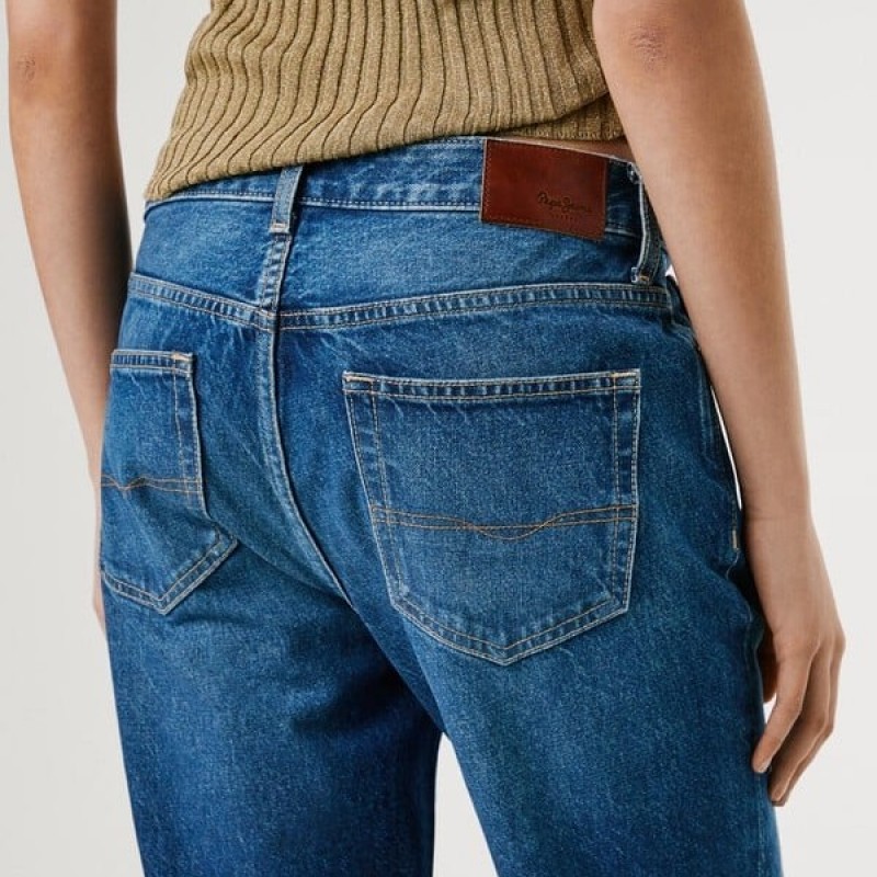 Παντελόνι τζιν High Waist Taper Violet Blue Pepe Jeans