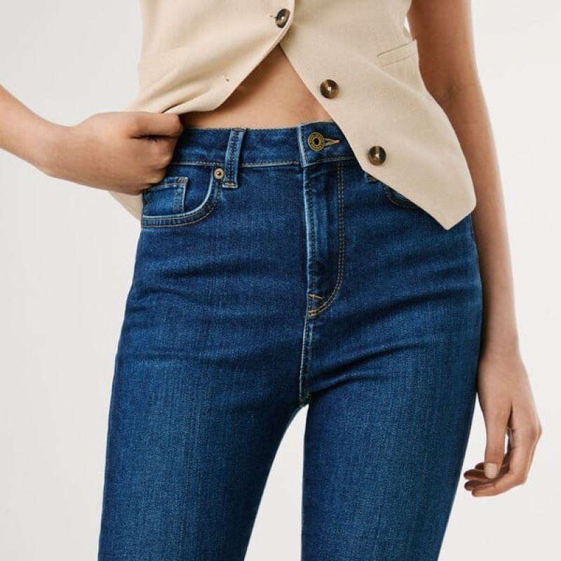 Jean high-rise Flare dion Blue Pepe jeans