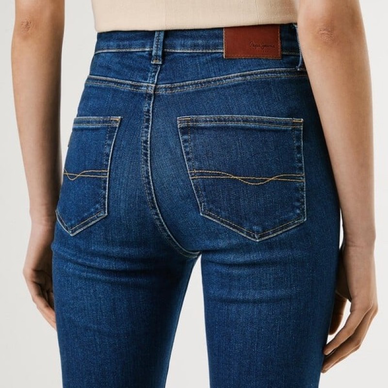 Jean high-rise Flare dion Blue Pepe jeans