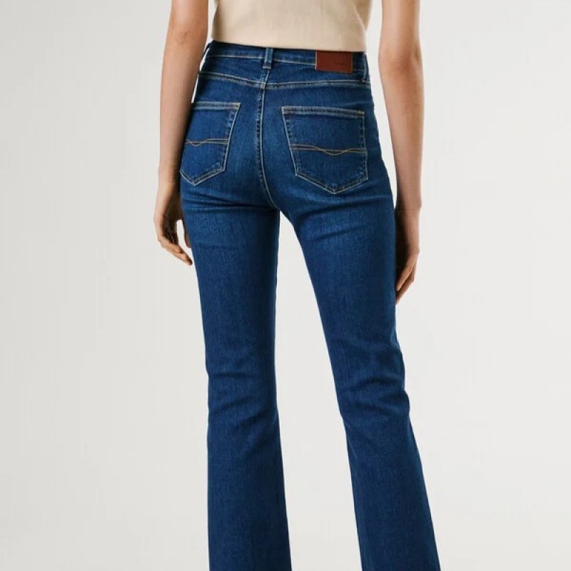 Jean high-rise Flare dion Blue Pepe jeans