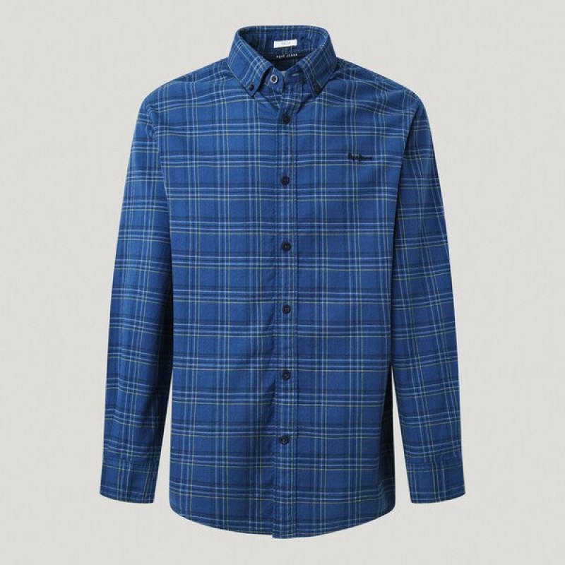 Πουκάμισο Alan Checked Sterling Blue Pepe Jeans
