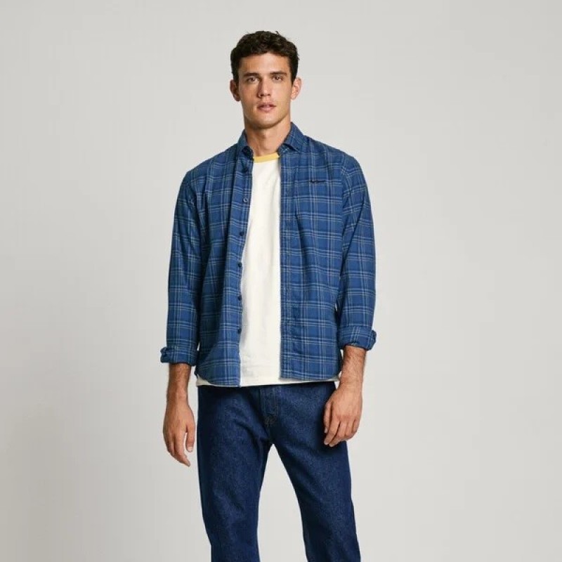 Πουκάμισο Alan Checked Sterling Blue Pepe Jeans
