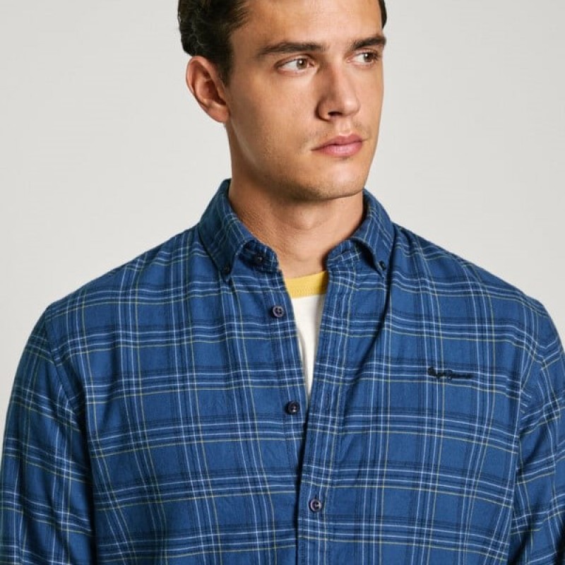 Πουκάμισο Alan Checked Sterling Blue Pepe Jeans